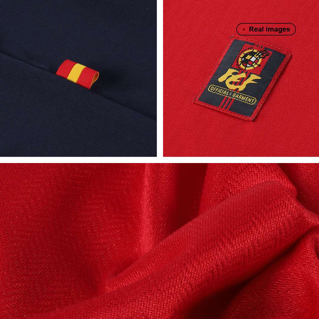 Spain 1998 Retro Jersey Home Soccer Shirt - bestsoccerstore