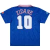 Zidane #10 France Retro Jersey Home Soccer Shirt Euro Cup 1996 - bestsoccerstore
