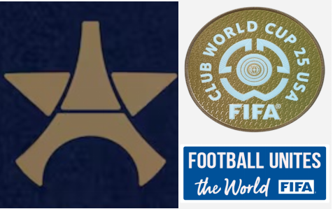 PSG Eiffel Tower Star & Club World Cup 25 USA Badge & FOOTBALL UNITES the world (Blue) Badge