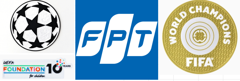 25/26 UCL & UEFA Foundation 10 Years Badge & 2025 FIFA Club World Cup Champions Badge & FPT Sponsor