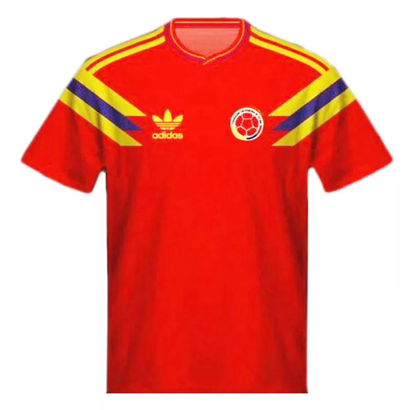 Colombia Jersey Custom Away Soccer Jersey 1990 - bestsoccerstore