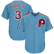 Bryce Harper Philadelphia Phillies Majestic Cool Base Cooperstown Player Jersey - Light Blue
