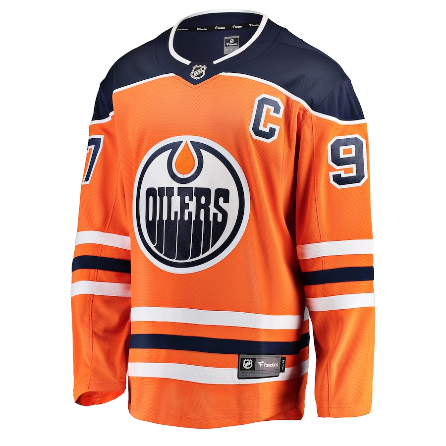 Connor McDavid Edmonton Oilers Breakaway Player Jersey Orange