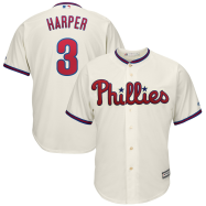 Bryce Harper Philadelphia Phillies Majestic Alternate Official Cool Base Player Jersey - Cream