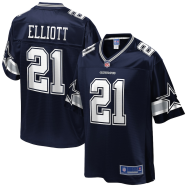 Ezekiel Elliott Dallas Cowboys NFL Pro Line Logo Player Jersey - Navy