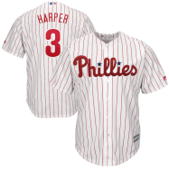 Bryce Harper Philadelphia Phillies Home Official Cool Base Player Jersey - White/Scarlet
