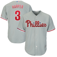 Bryce Harper Philadelphia Phillies Majestic Official Cool Base Replica Player Jersey - Gray