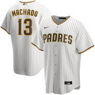 Manny Machado San Diego Padres Home 2020 Replica Player Jersey - White/Brown