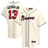 Ronald Acuna Jr. Atlanta Braves Alternate 2020 Replica Player Jersey - Cream