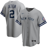 Derek Jeter New York Yankees 2020 Hall of Fame Induction Road Replica Player Name Jersey - Gray