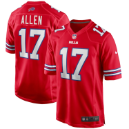 Josh Allen Buffalo Bills Alternate Game Jersey - Red