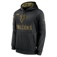 Men's Atlanta Falcons Black 2020 Salute to Service Sideline Performance Pullover Hoodie