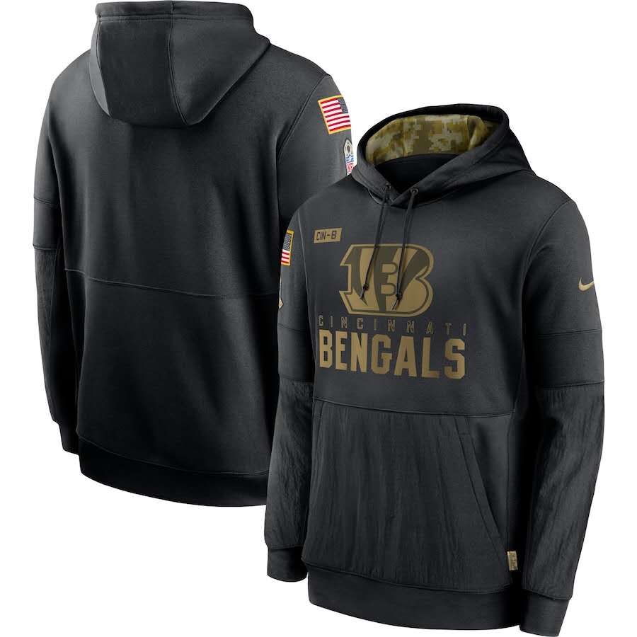 Men's Cincinnati Bengals Black 2020 Salute to Service Sideline