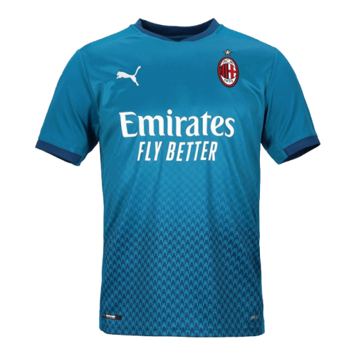 20/21 AC Milan Third Away Blue Soccer Jerseys Shirt(Player Version ...