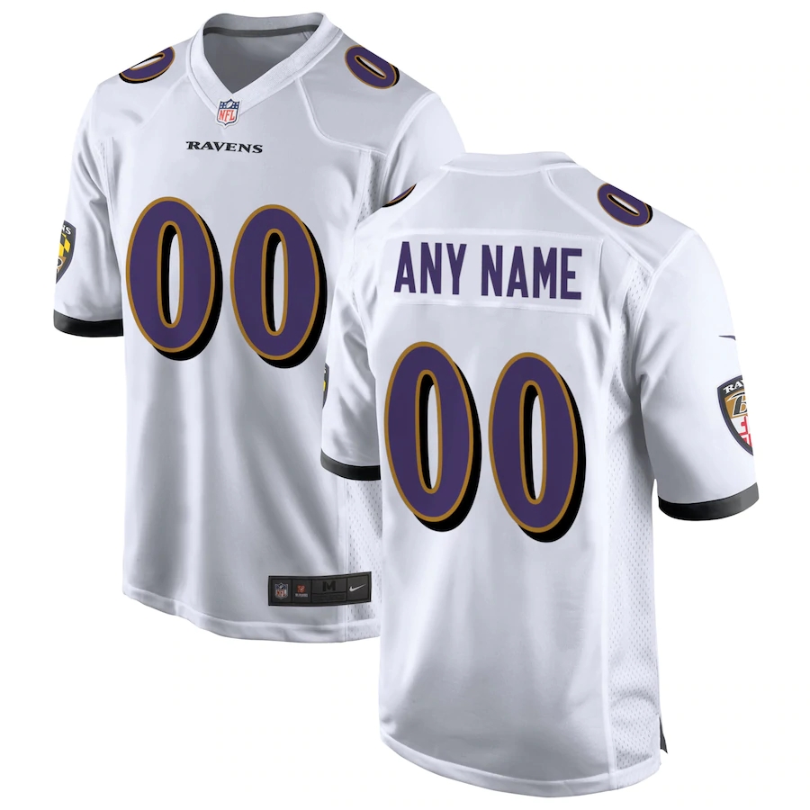 Men's Baltimore Ravens NFL Nike White Vapor Limited Jersey Baltimore