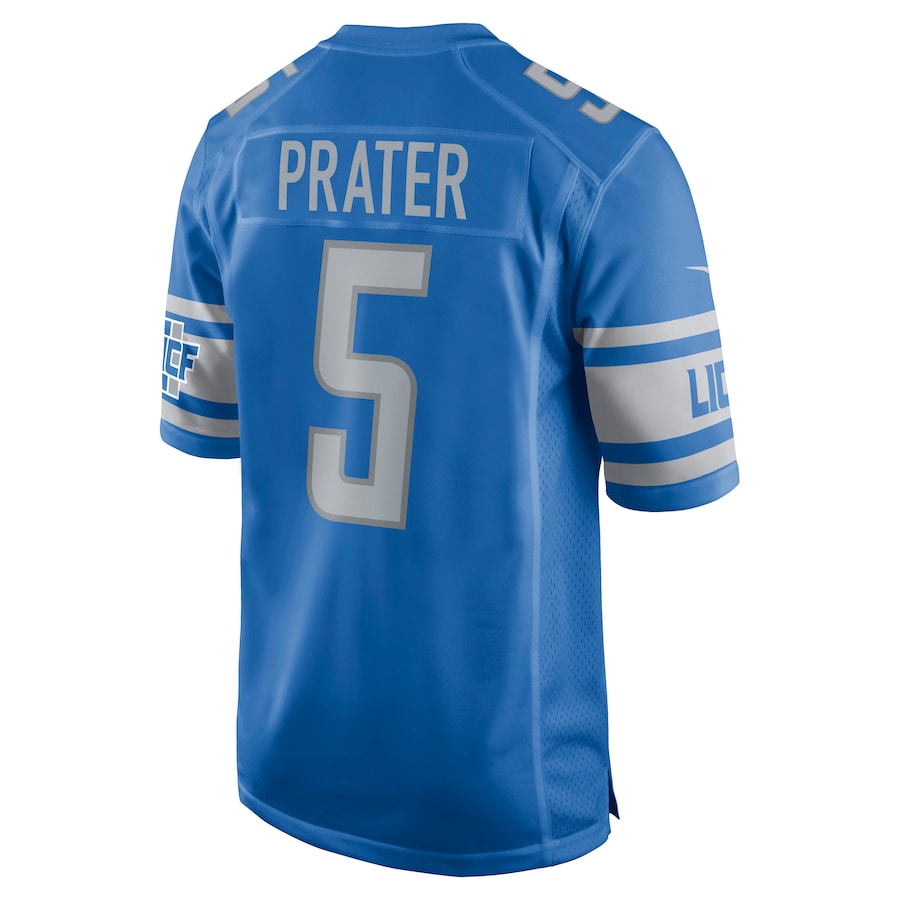 bestsoccerstore | Matt Prater Detroit Lions Nike Game Jersey - Blue