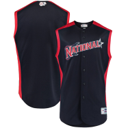 National League Majestic 2019 MLB All-Star Game Workout Team Jersey - Navy/Red