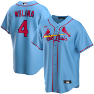 Yadier Molina St. Louis Cardinals Nike Alternate 2020 Replica Player Jersey - Light Blue