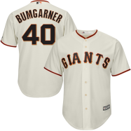 Madison Bumgarner San Francisco Giants Majestic Big & Tall Official Cool Base Player Jersey - Cream