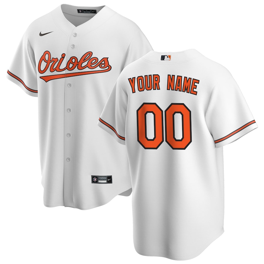 Baltimore Orioles Nike Home 2020 Replica Custom Jersey White