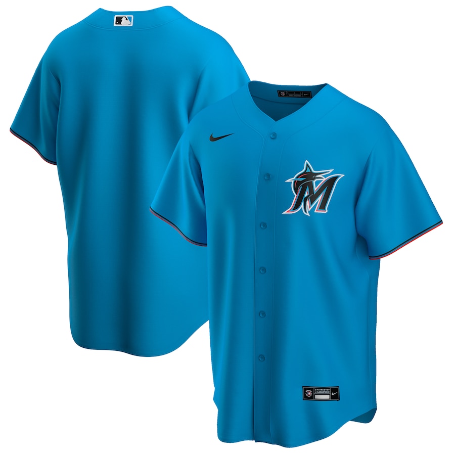 Miami Marlins Nike Alternate 2020 Official Replica Team Jersey Blue