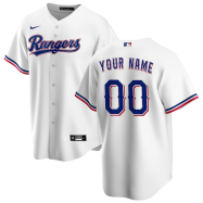 Texas Rangers Nike Home 2020 Replica Custom Jersey - White