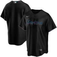 Miami Marlins Nike Alternate 2020 Replica Team Jersey - Black