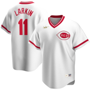 Barry Larkin Cincinnati Reds Nike Home Cooperstown Collection Player Jersey - White