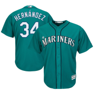 Felix Hernandez Seattle Mariners Majestic Cool Base Player Jersey - Northwest Green