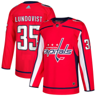 Henrik Lundqvist #35 Washington Capitals adidas Home Authentic Player Jersey - Red