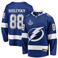 Andrei Vasilevskiy #88 Tampa Bay Lightning Fanatics Branded Home 2020 Stanley Cup Champions Breakaway Jersey - Blue