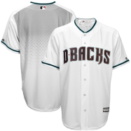 Arizona Diamondbacks Majestic Official Cool Base Jersey - White/Teal
