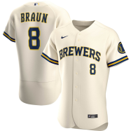 Ryan Braun Milwaukee Brewers Nike Home 2020 Authentic Player Jersey - Cream