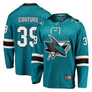 Logan Couture #39 San Jose Sharks Fanatics Branded Home Premier Breakaway Player Jersey - Teal