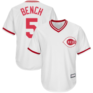 Johnny Bench Cincinnati Reds Home Cooperstown Collection Replica Player Jersey - White