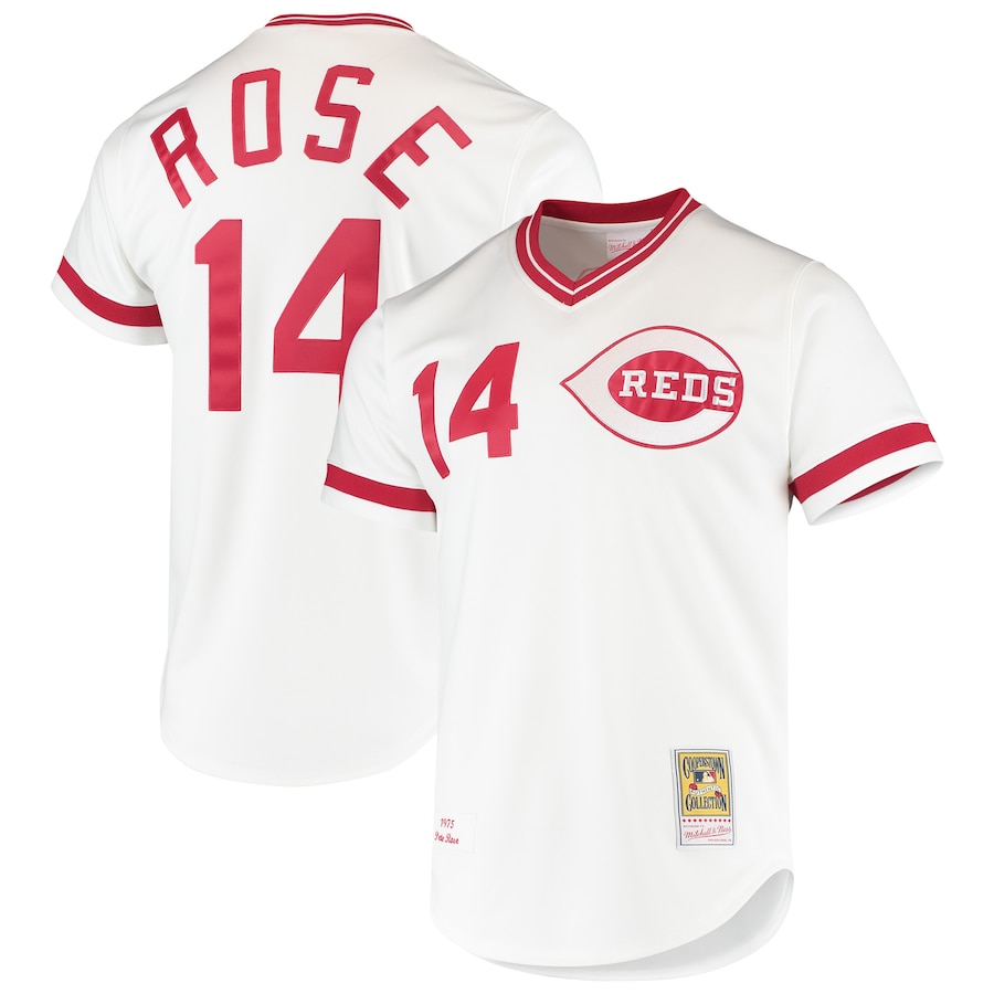 Pete Rose Cincinnati Reds Mitchell & Ness Cooperstown Collection