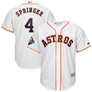 George Springer Houston Astros Majestic 2019 World Series Bound Official Cool Base Player Jersey - White