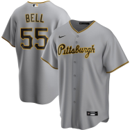 Josh Bell Pittsburgh Pirates Nike 2020/21 Home Replica Player Jersey – Gray