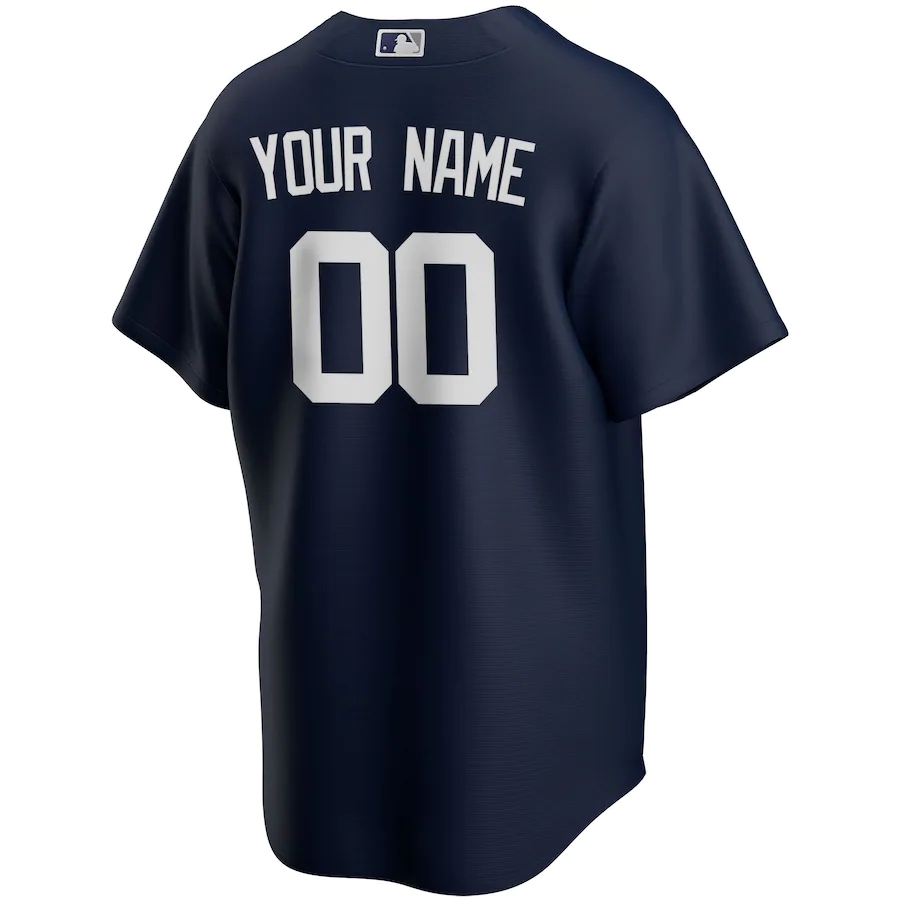 Men's New York Yankees Nike Navy Alternate 2020 Replica Custom Jersey ...