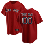 Men's Boston Red Sox Nike Red Alternate 2020 Replica Custom Jersey