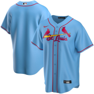 Men's St. Louis Cardinals Nike Light Blue Alternate 2020 Replica Custom Jersey