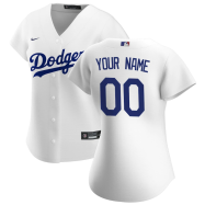 Women's Los Angeles Dodgers Nike White 2020 Home Replica Custom Jersey