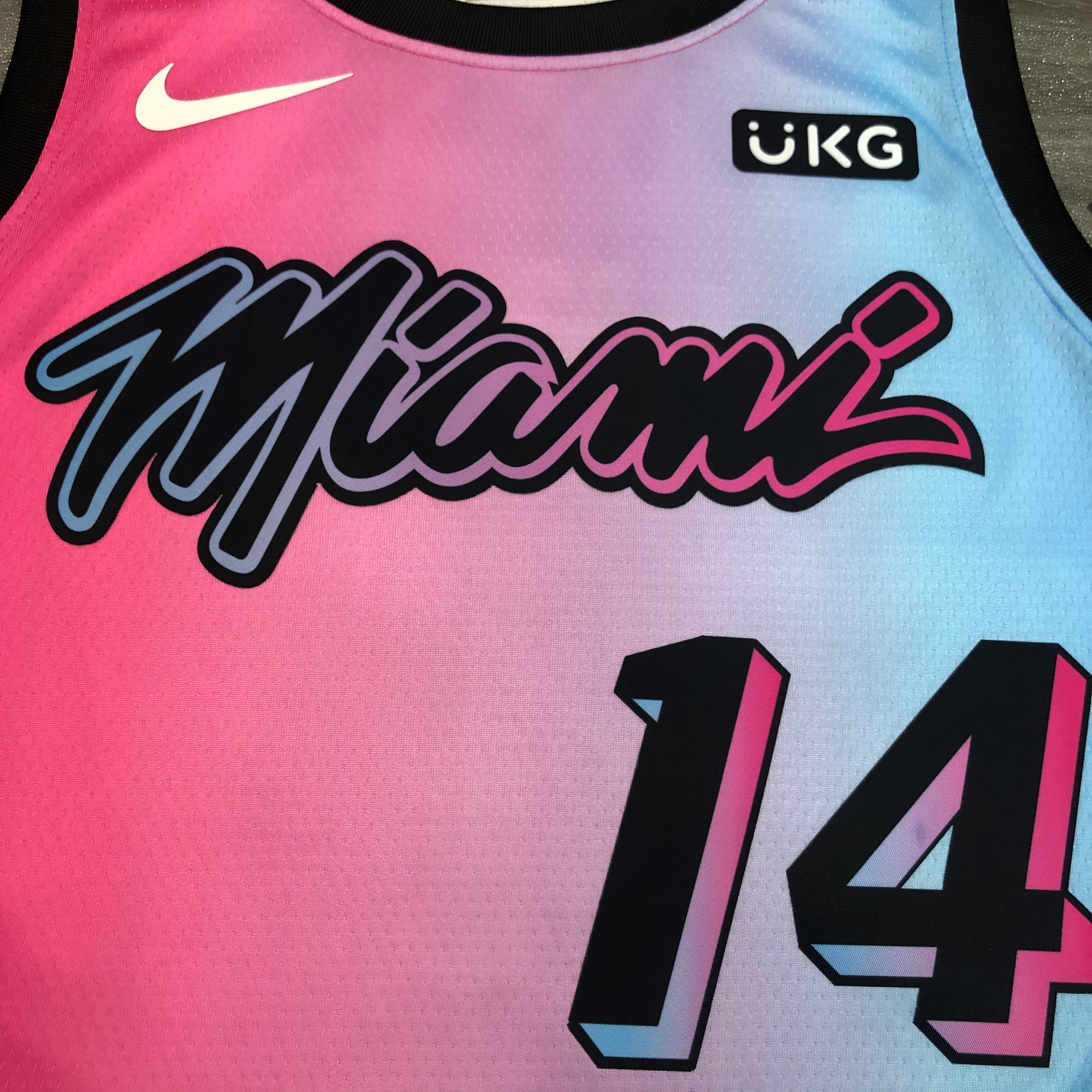 bestsoccerstore | Men's Miami Heat Tyler Herro #14 Blue&Pink 20/21 ...