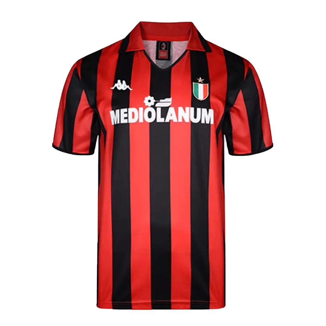 AC Milan Jersey Custom Home Soccer Jersey 1988/89 - bestsoccerstore