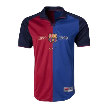 Barcelona Jersey Custom Home 100-Years Anniversary Soccer Jersey 1999/00 - bestsoccerstore
