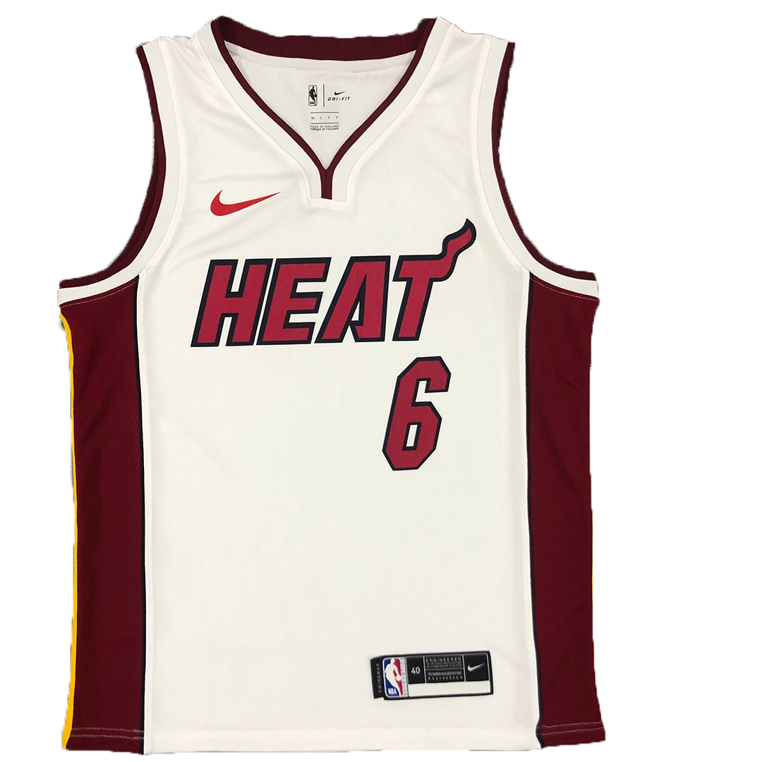 Men's Miami Heat Bam James #6 Nike White Swingman Jersey - City Edition ...