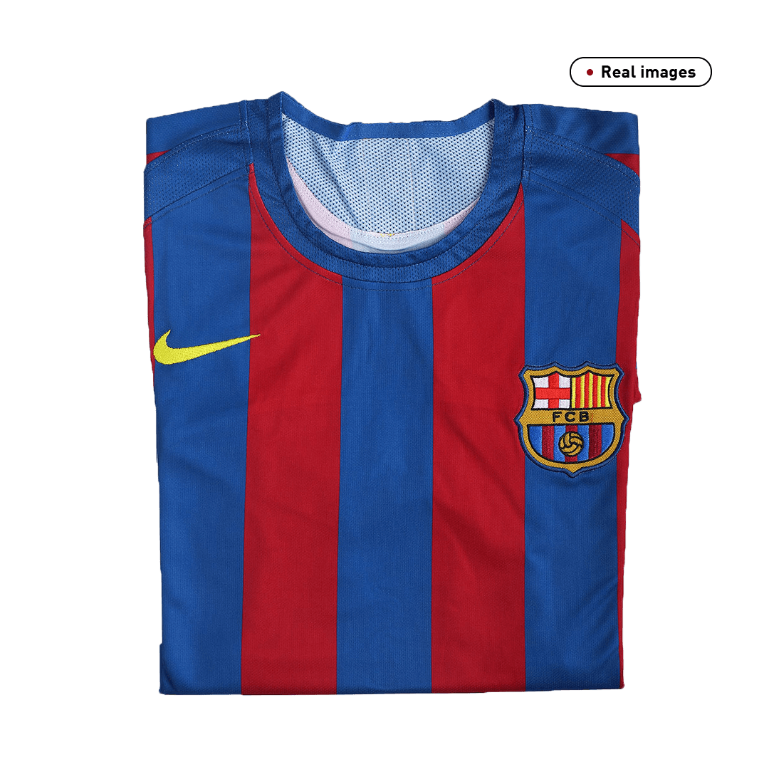Barcelona Jersey Custom Home Soccer Jersey 2005/06 - UCL - bestsoccerstore