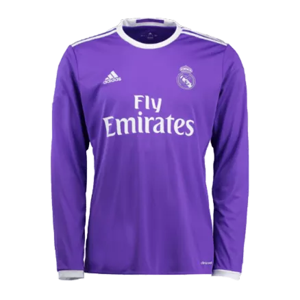 Real Madrid Retro Jersey Away Long Sleeve Soccer Shirt 2016/17 - bestsoccerstore