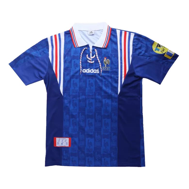 France Retro Jersey Home Soccer Shirt 1996 - bestsoccerstore