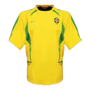Brazil Jersey Custom Home Soccer Jersey 2002/03 - bestsoccerstore